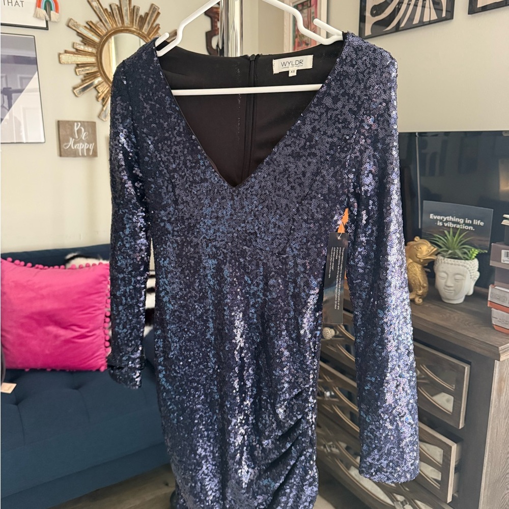 Wyldr dark navy/purple Sequin Dress